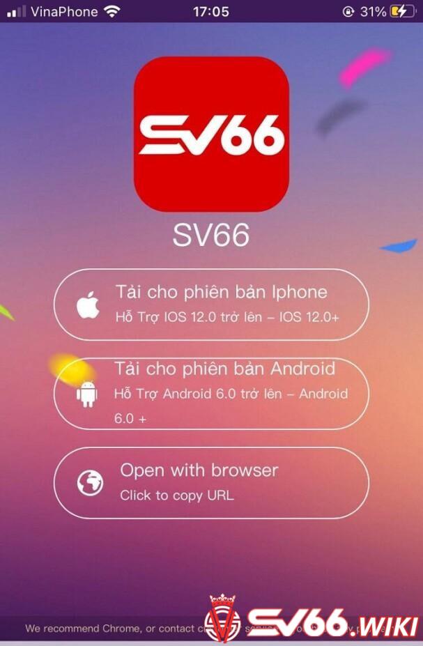 Anh em chọn link tải app SV66 xuống máy