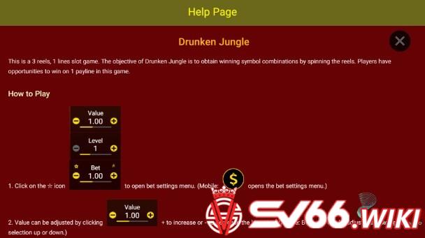 Drunken Jungle là game slot có sự đơn giản về luật chơi nên thích hợp với mọi người